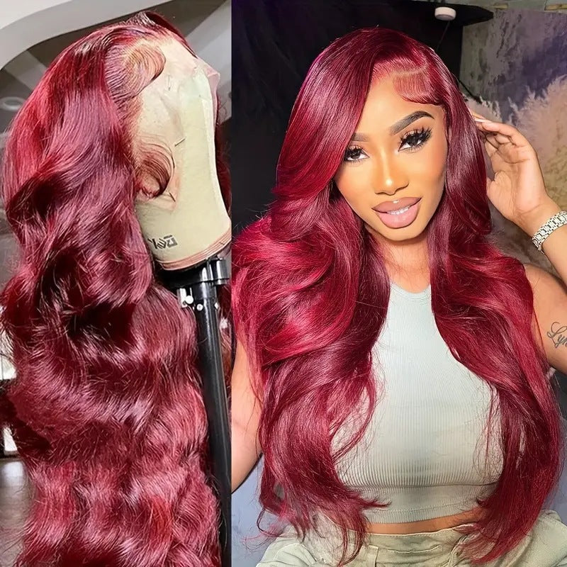 Wine Red Wig Hot Sale Front Lace