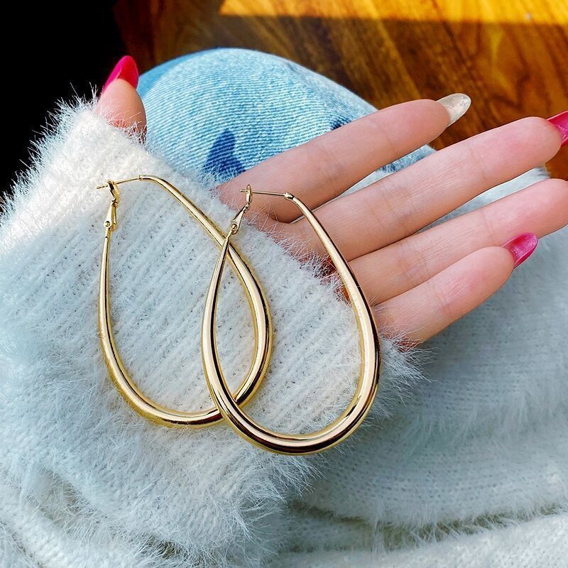 Matte French Style Internet Celebrity Women's Exaggerated Design Vintage Earrings