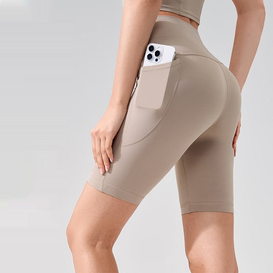 High Waist Hip Lift Women's Quick-drying Breathable Yoga Pants With Pockets In Summer