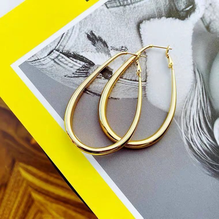 Matte French Style Internet Celebrity Women's Exaggerated Design Vintage Earrings