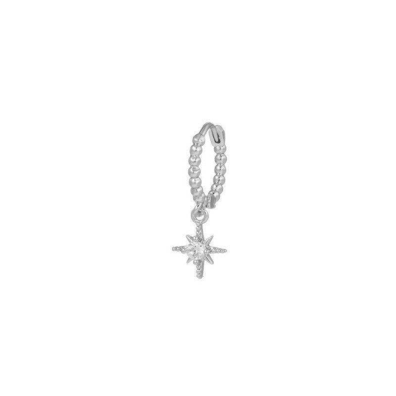 Summer High-grade Eight Awn Star Zircon Earrings For Women
